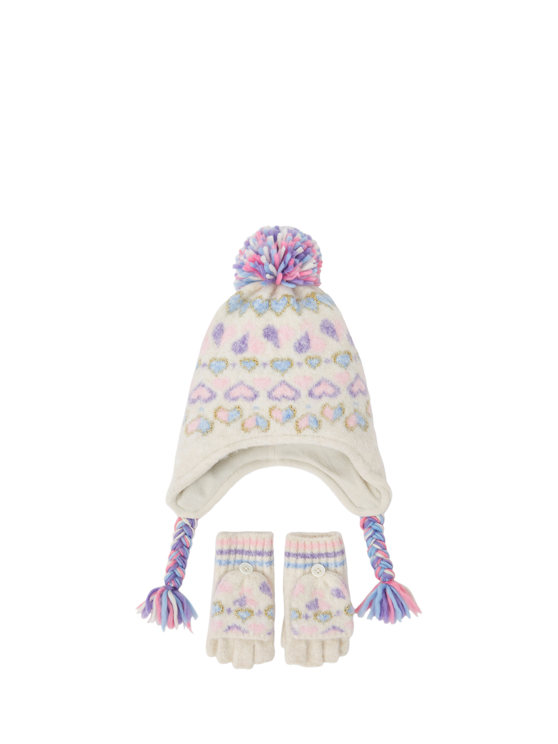 Angels by Accessorize Kids' Hat and Gloves Set, Multi