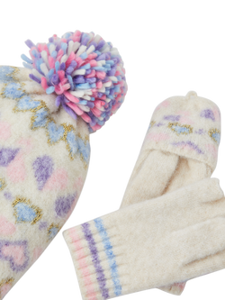 Angels by Accessorize Kids' Hat and Gloves Set, Multi - view 2, Multi