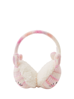 Angels by Accessorize Kids' Knitted Bunny Earmuffs, Multi - view 2, Multi