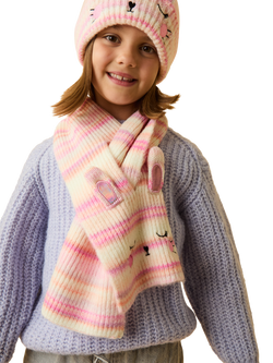 Angels by Accessorize Kids' Knitted Bunny Scarf, Multi, Multi