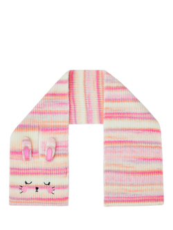 Angels by Accessorize Kids' Knitted Bunny Scarf, Multi - view 2, Multi