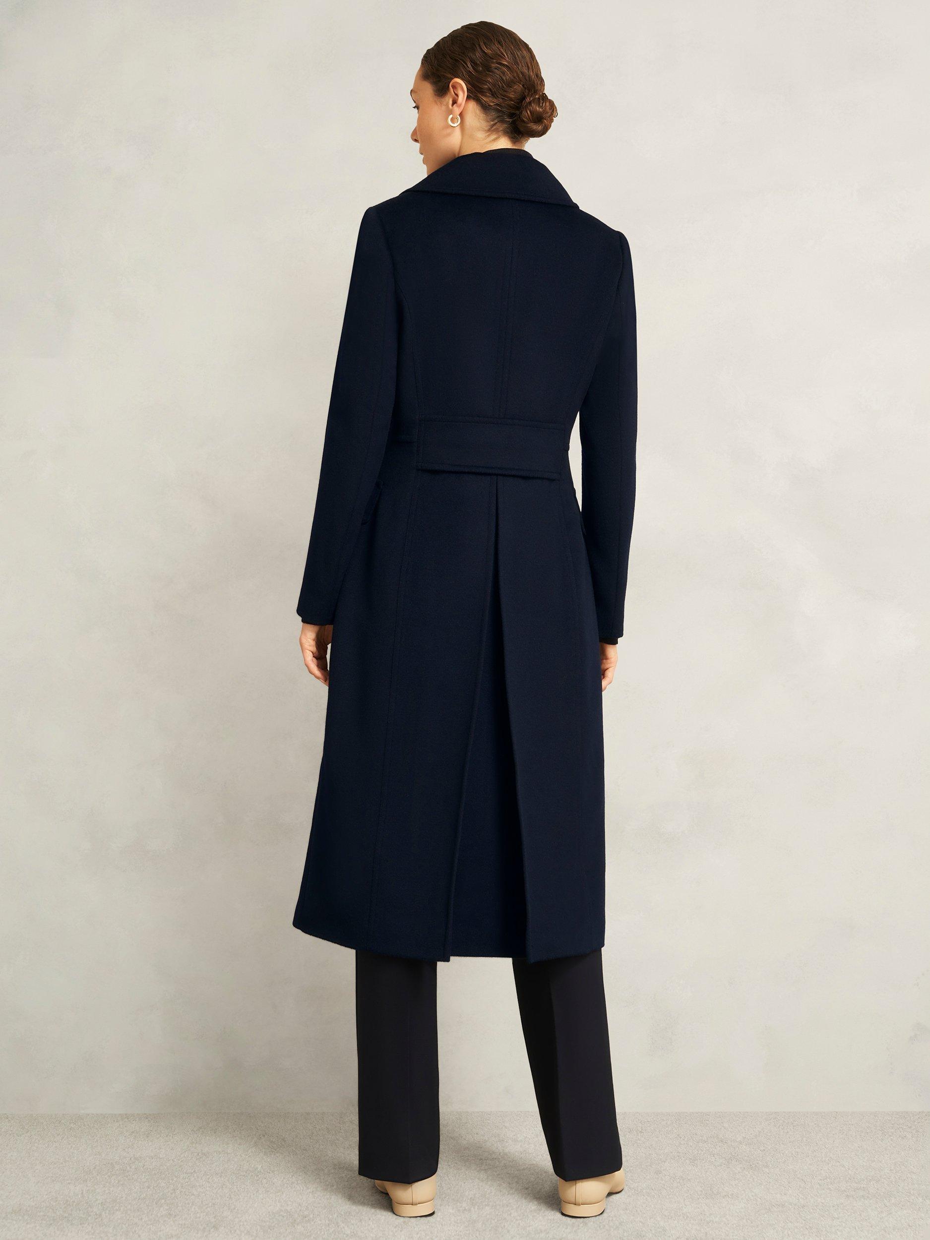 Product image 2 of 6, which shows Hobbs Larna Pure Wool Coat, Navy, 12