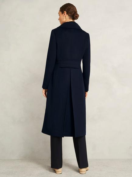 Hobbs Larna Pure Wool Coat, Navy - view 2, Navy