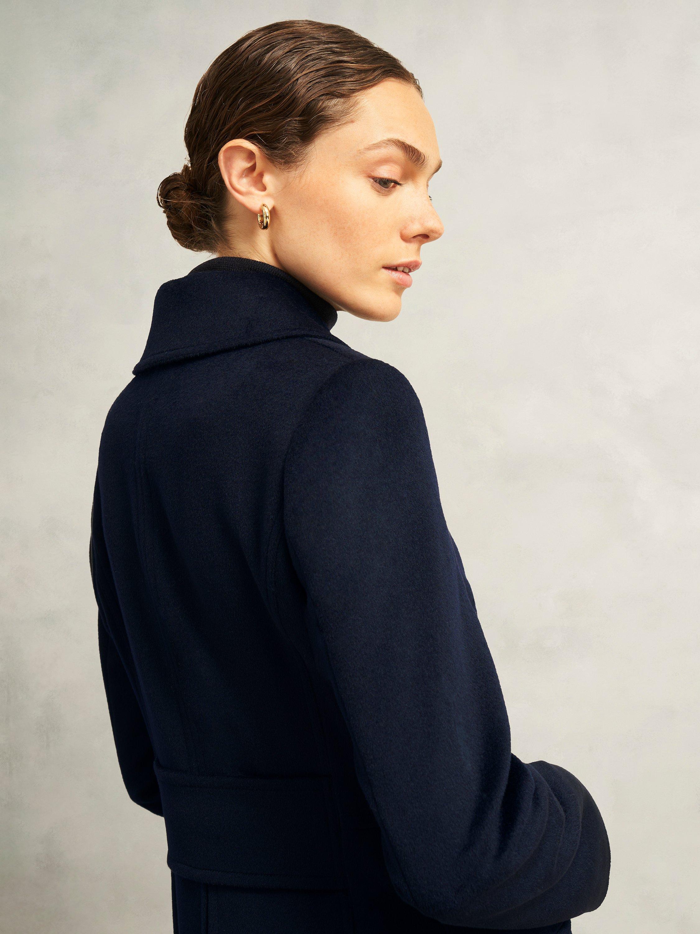 Product image 5 of 6, which shows Hobbs Larna Pure Wool Coat, Navy, 12