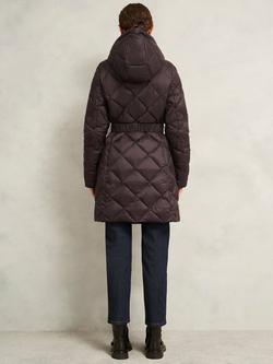 Hobbs Petite Lumi Puffer Coat, Deep Brown - view 2, Deep Brown