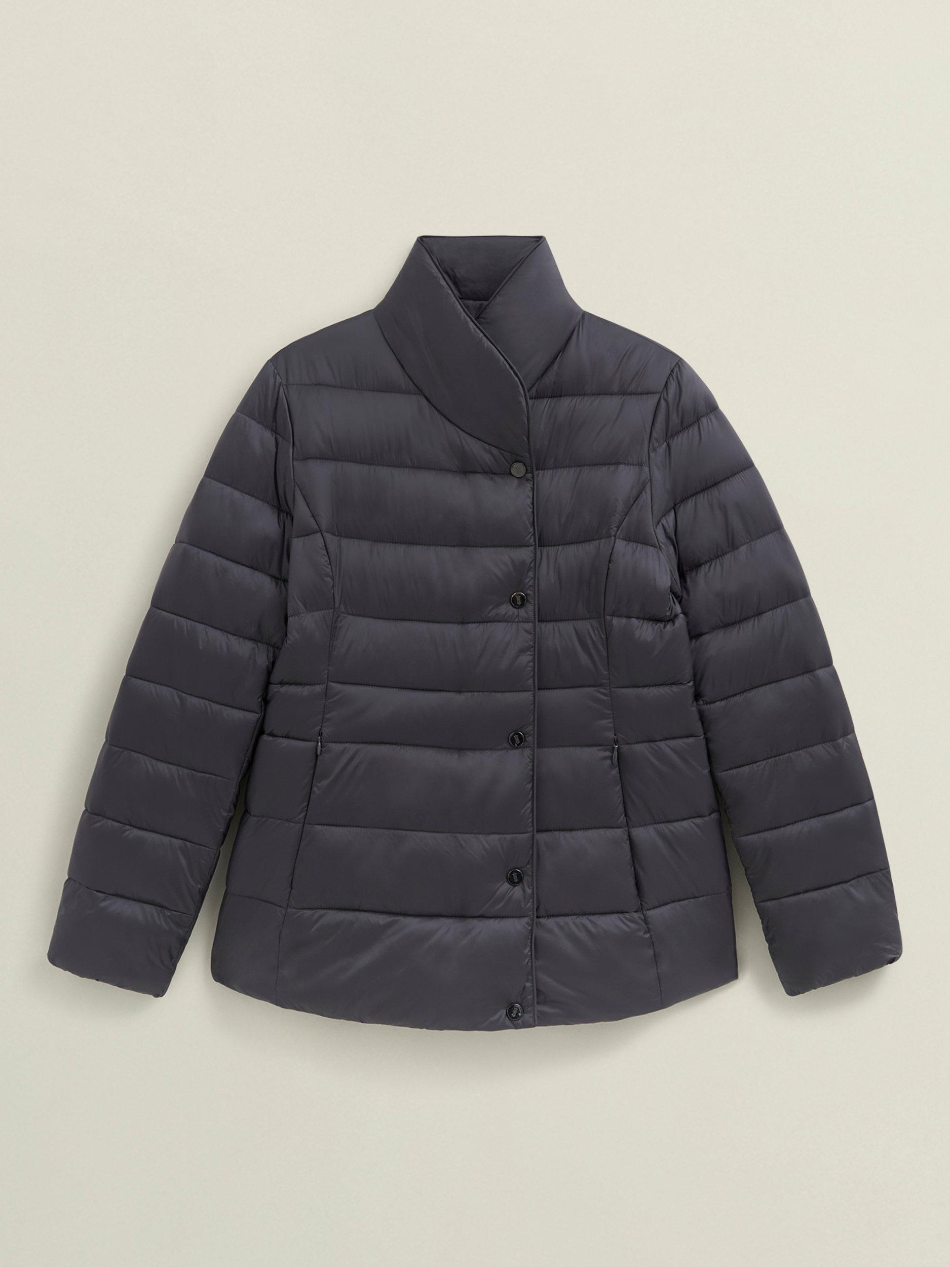 Product image 4 of 7, which shows Hobbs Petite Tana Shower Resistant Puffer Jacket, Charcoal, 6