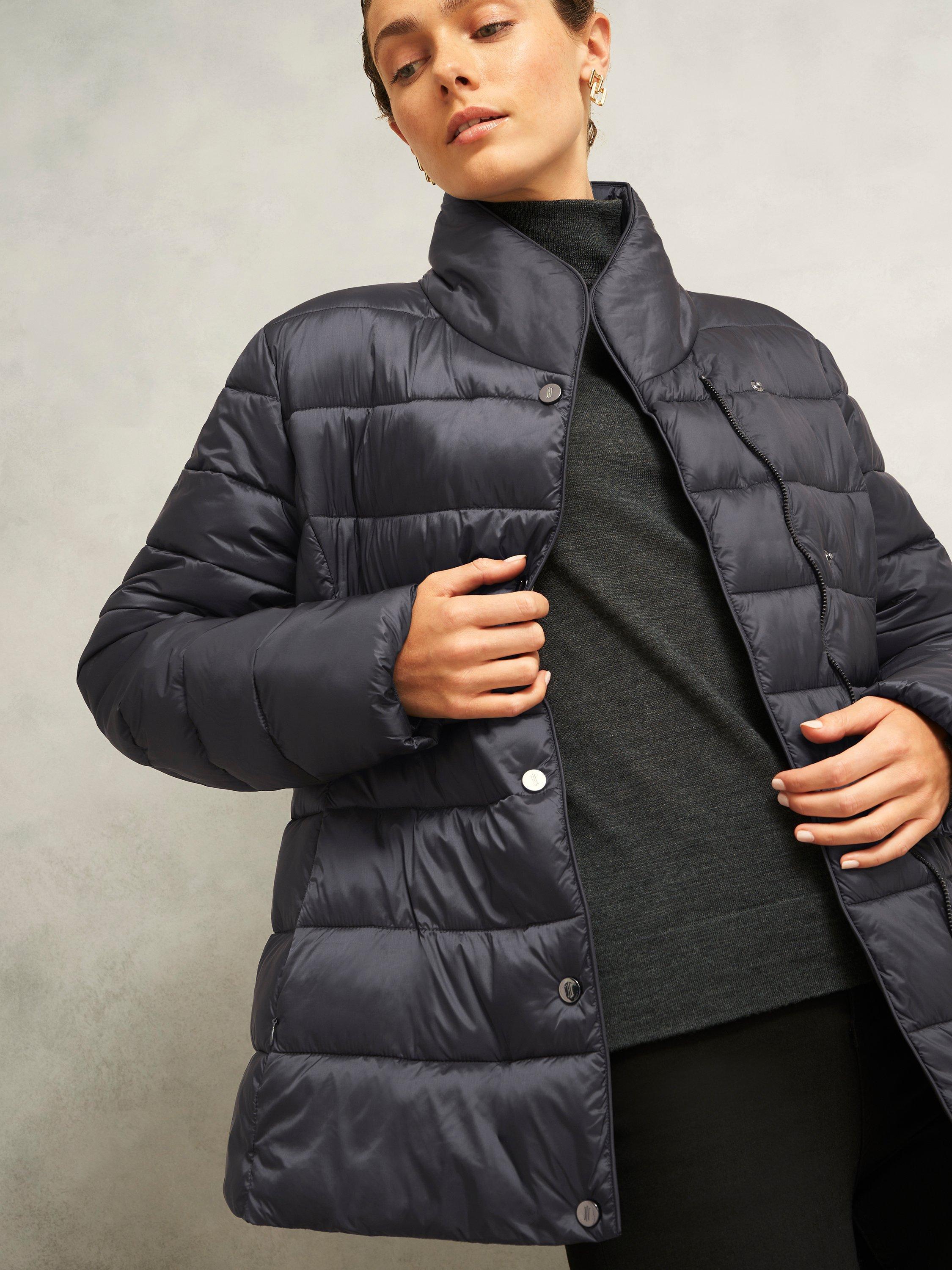 Product image 6 of 7, which shows Hobbs Tana Shower Resistant Puffer Jacket, Charcoal, 6
