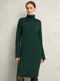Hobbs Ava Wool Blend Jumper Dress, Ponderosa Green, Ponderosa Green