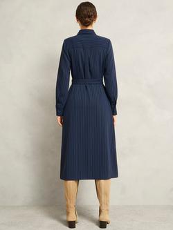 Hobbs Hadley Stripe Shirt Dress, Midnight/Ivory - view 2, Midnight/Ivory