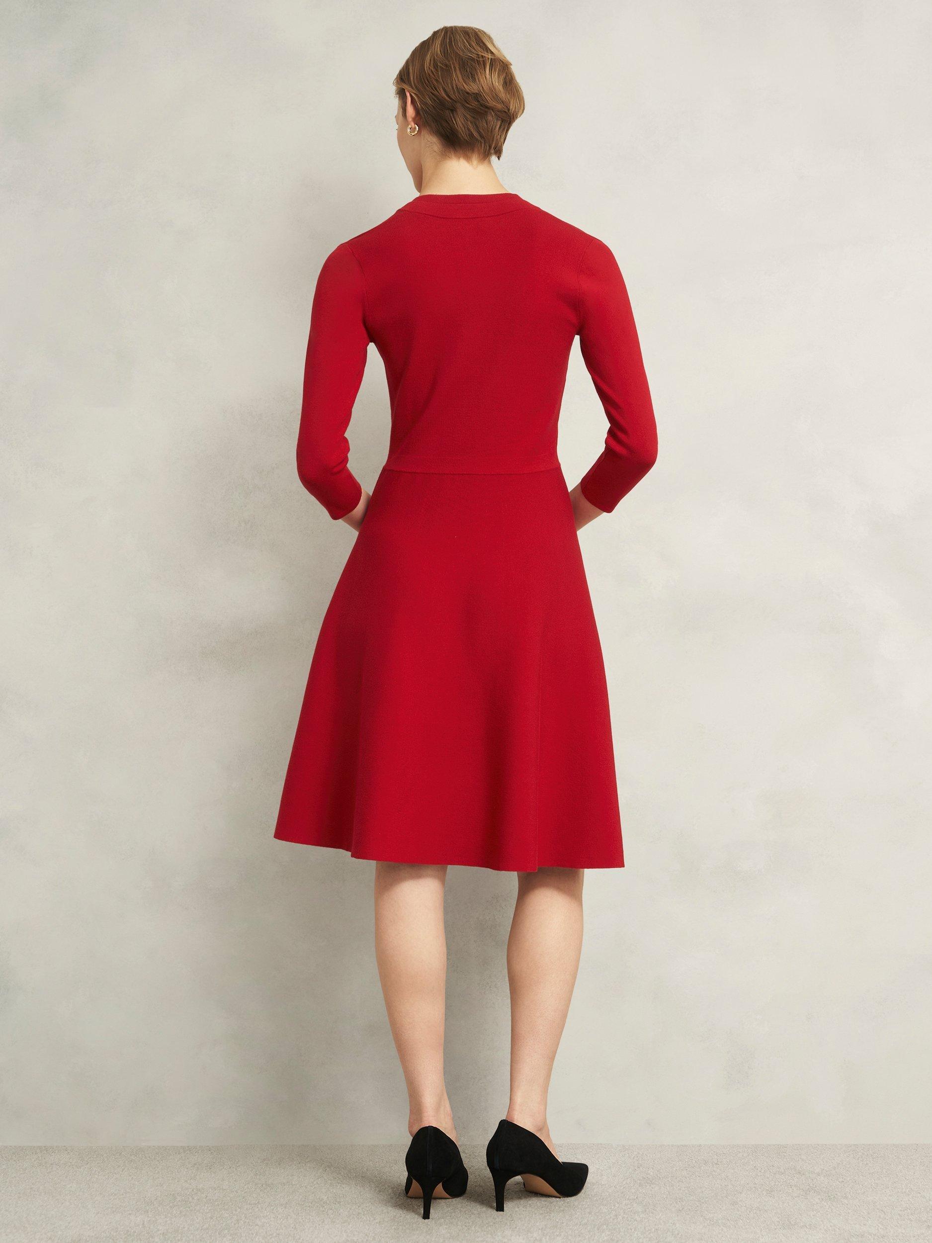 slim fit dress slacks Fit and Flare Knit Dress