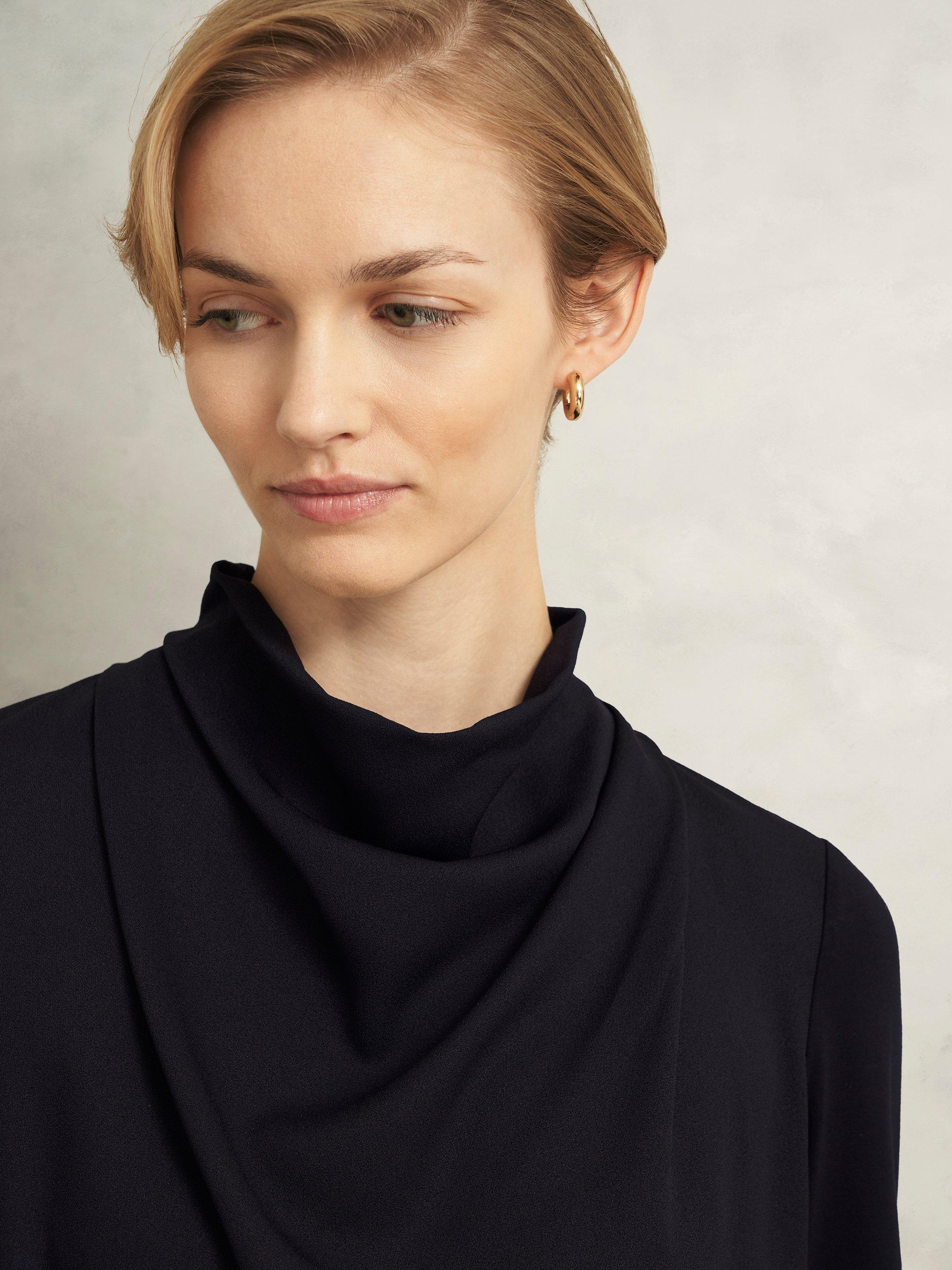 Product image 5 of 6, which shows Hobbs Arielle Long Sleeve Top, Navy, L