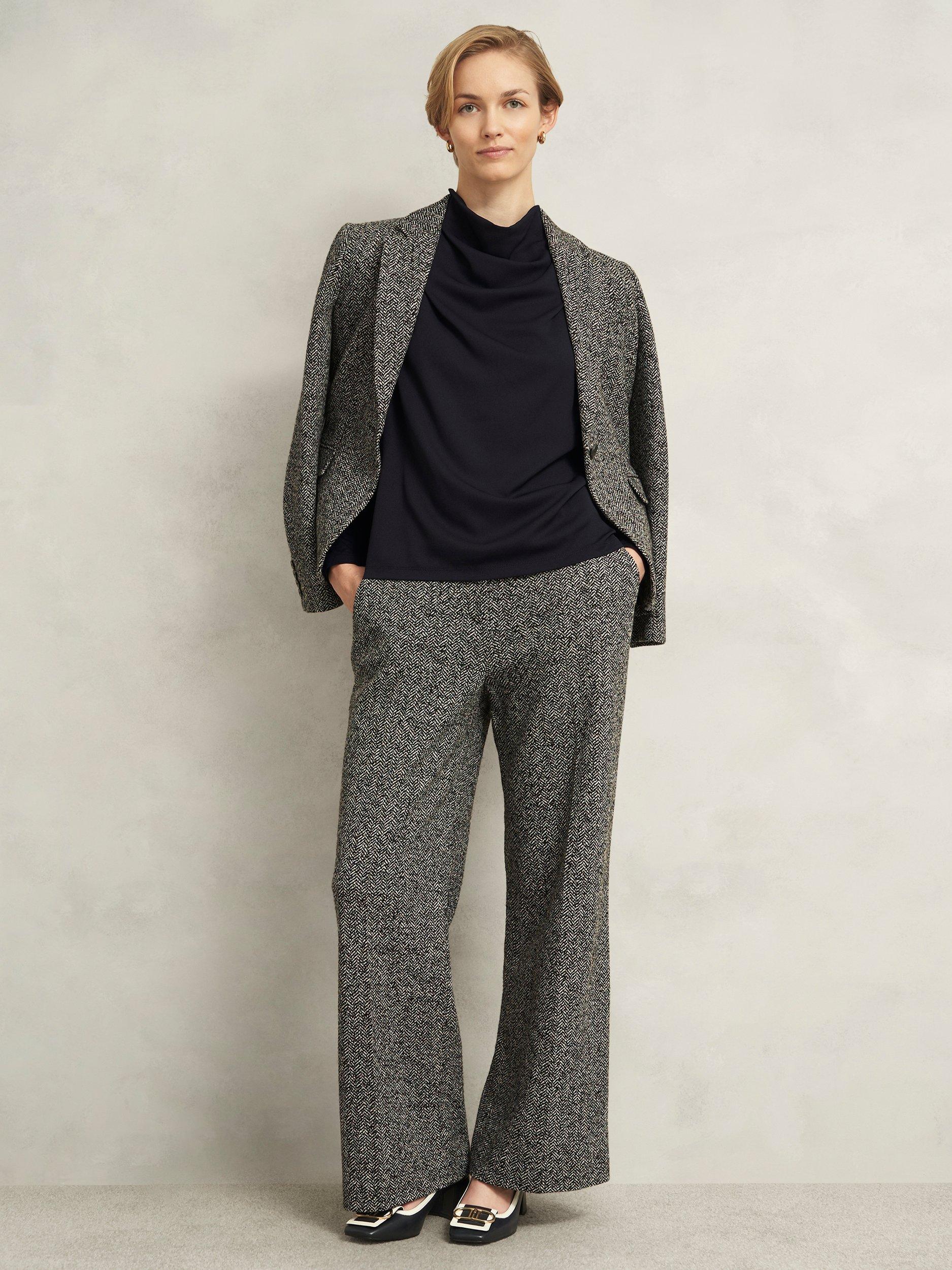 Product image 6 of 6, which shows Hobbs Arielle Long Sleeve Top, Navy, L