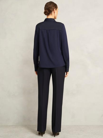 Hobbs Evianna Long Sleeve Shirt, Navy - view 2, Navy