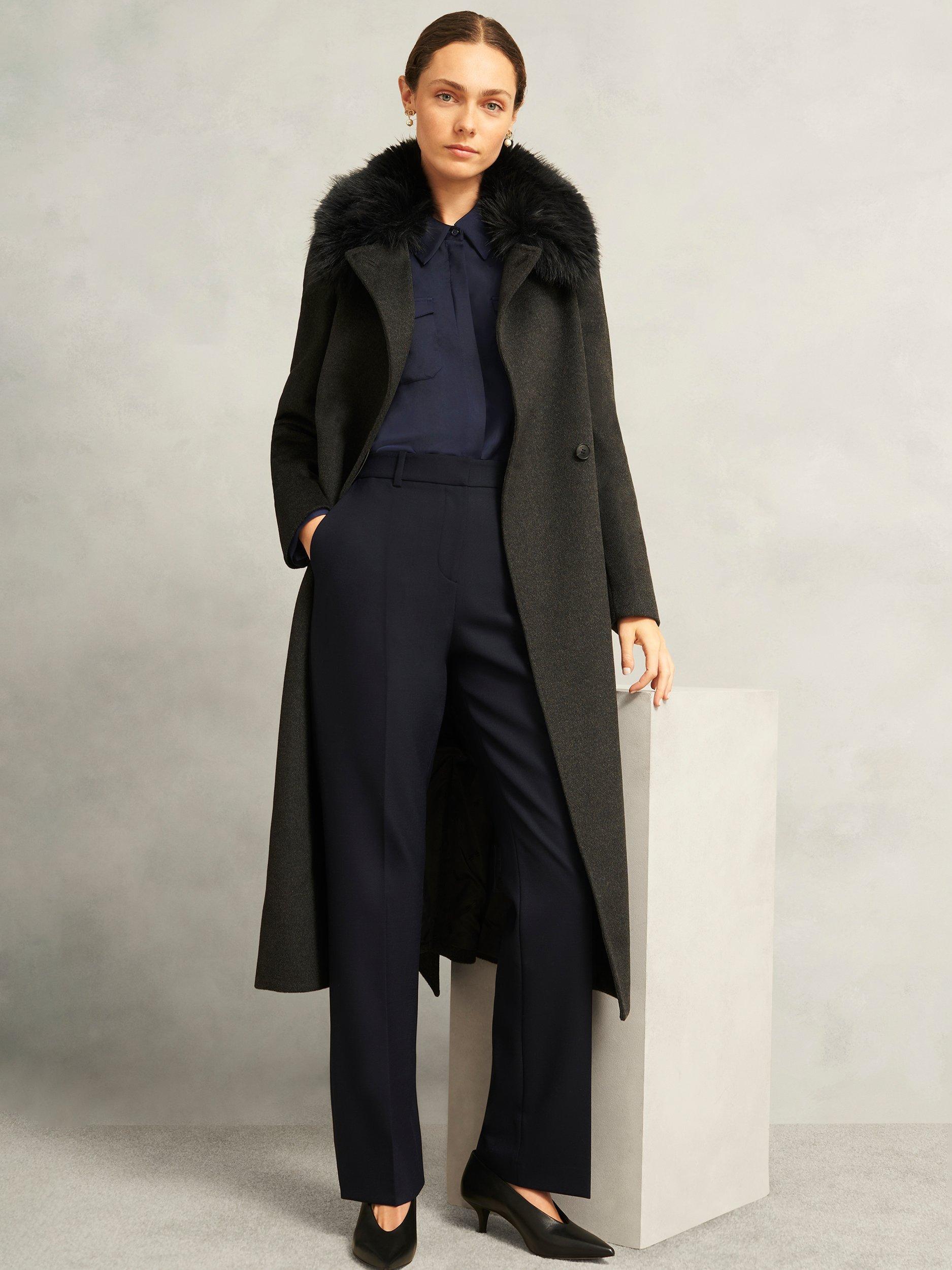 Product image 6 of 6, which shows Hobbs Evianna Long Sleeve Shirt, Navy, L