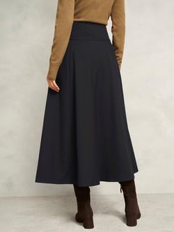 Hobbs Berkely Inverted Pleat Circle Skirt, Black - view 2, Black