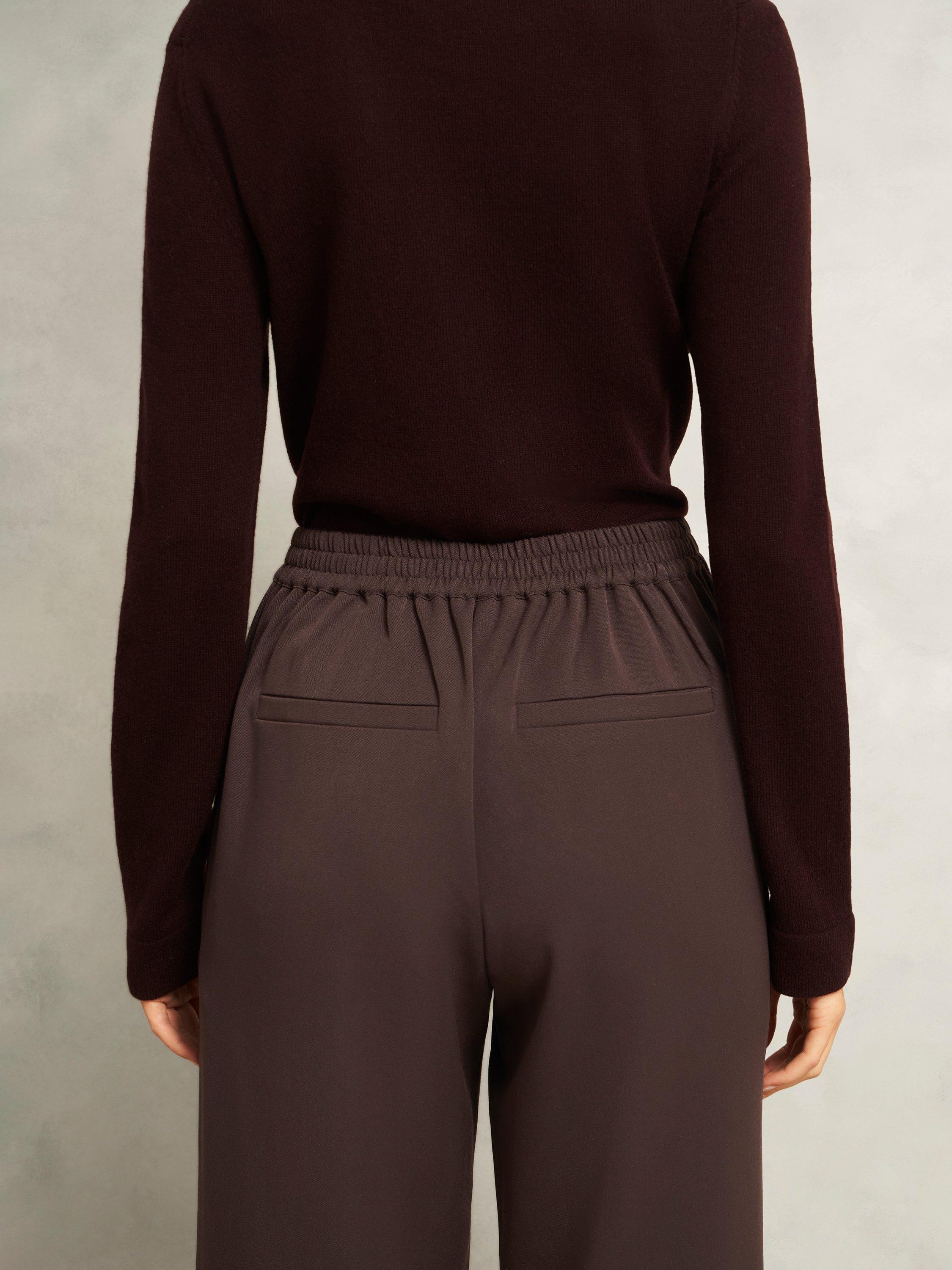 Product image 5 of 5, which shows Hobbs Marina Straight Trousers, Deep Brown, 18