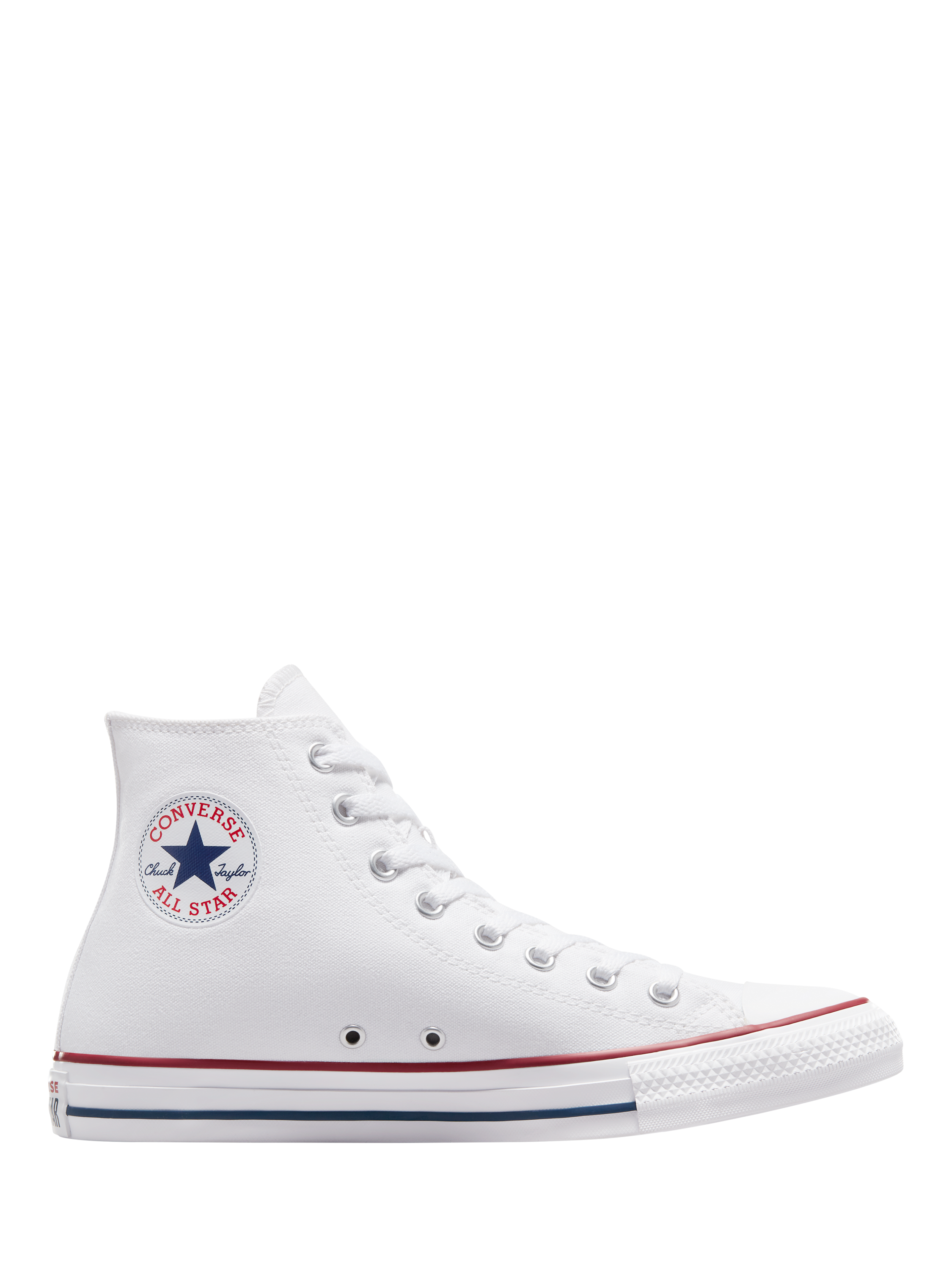 Product image 1 of 4, which shows Converse Chuck Taylor All Star Hi Top Trainers, Optic White, 8