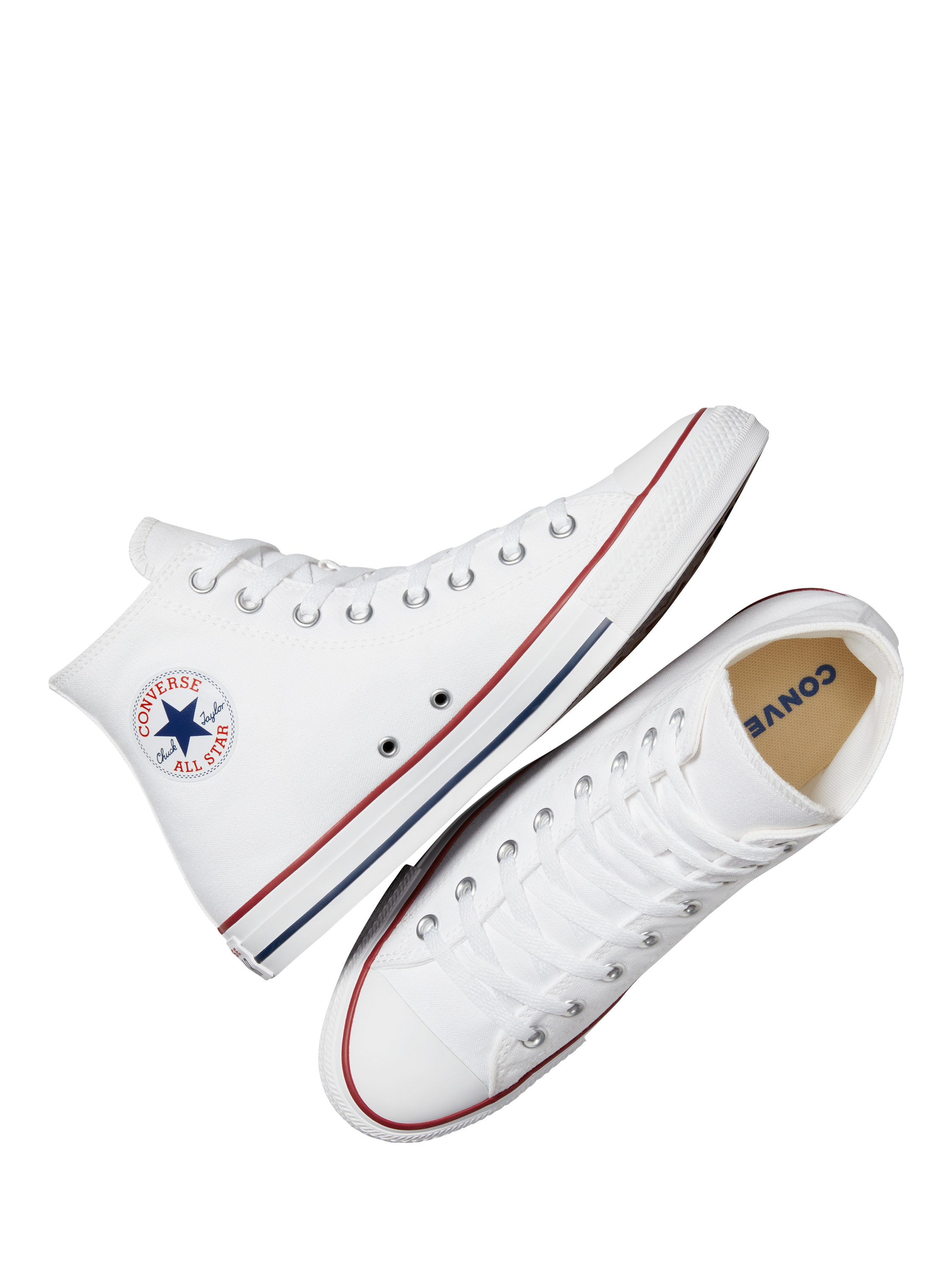 Product image 3 of 4, which shows Converse Chuck Taylor All Star Hi Top Trainers, Optic White, 8