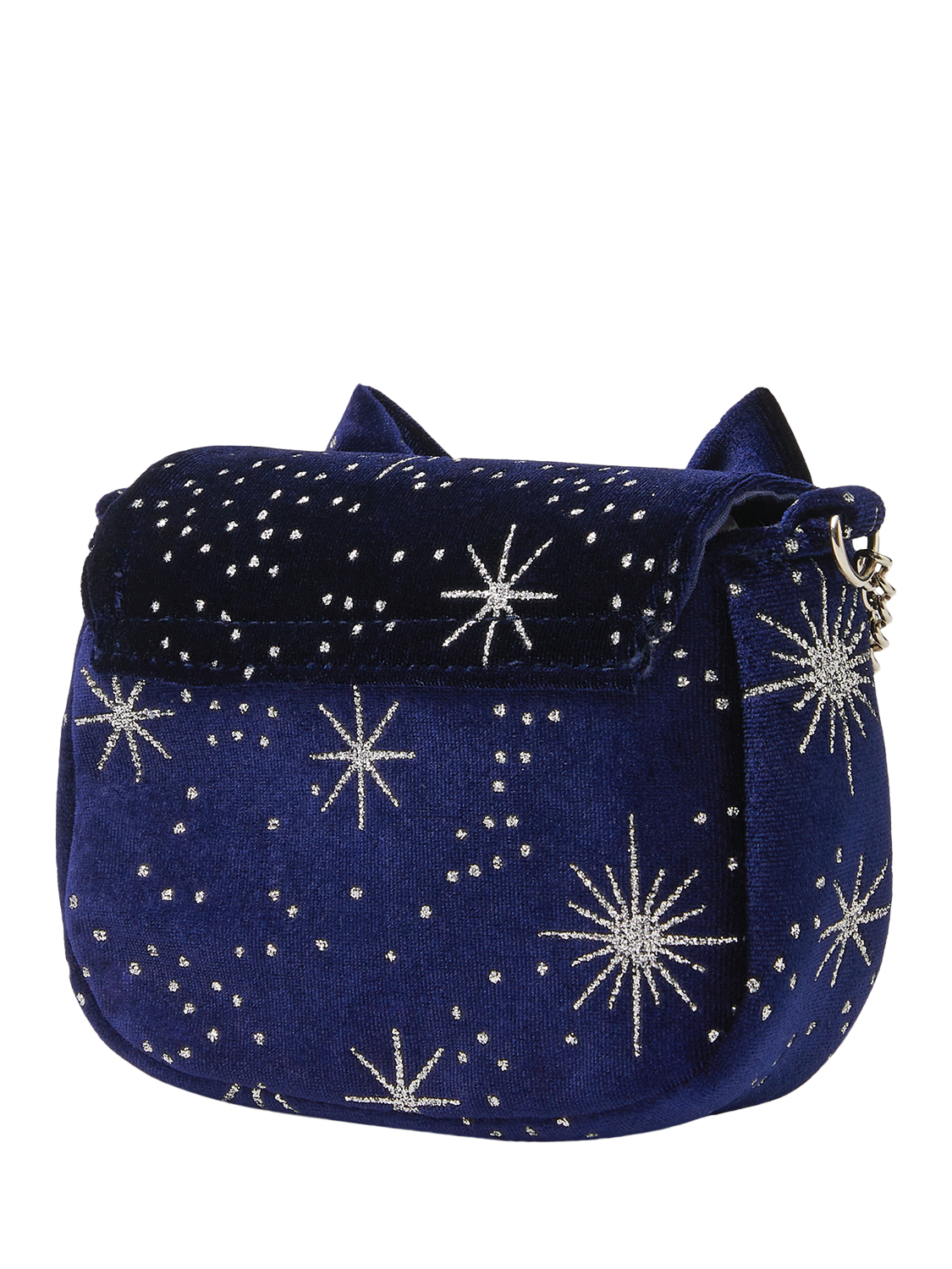 Product image 2 of 4, which shows Angels by Accessorize Kids' Cosmic Glitter Party Bag, Navy, One Size