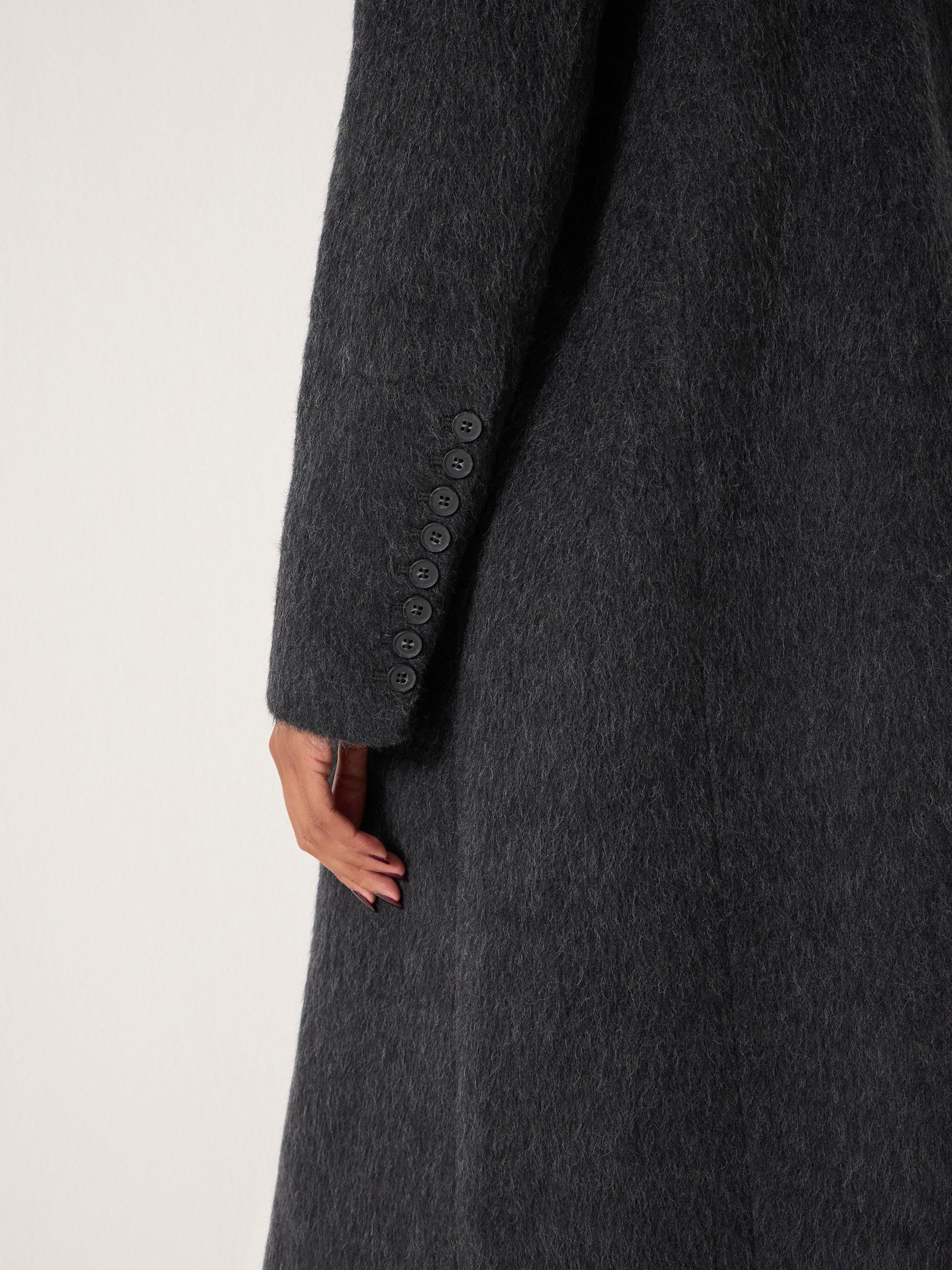 Product image 6 of 6, which shows HUSH Meridah Italian Wool Blend Coat, Blackened Pearl, 10