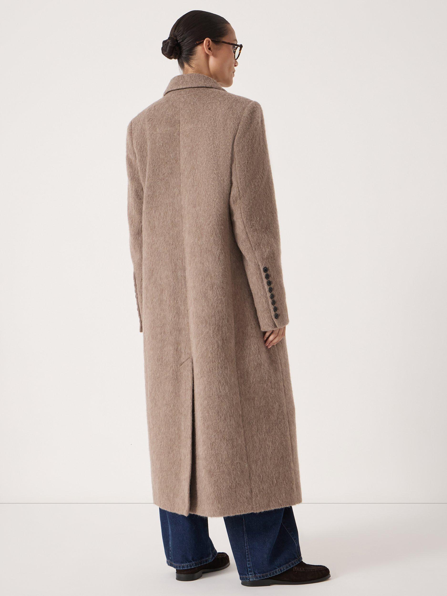 Product image 3 of 7, which shows HUSH Meridah Italian Wool Blend Coat, Oatmeal Grey, 4