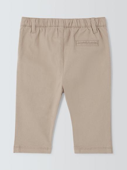 John Lewis Heirloom Collection Baby Chinos, Humus - view 2, Humus
