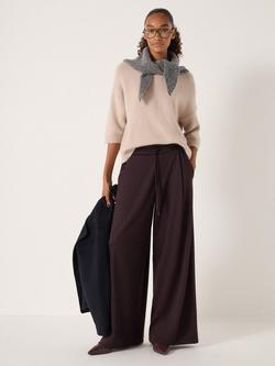 HUSH Taylor Wide Leg Trousers - view 2, Dark Plum Purple
