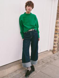 HUSH Faith Mid Rise Barrel Leg Jeans, Blue Wash - view 2, Blue Wash