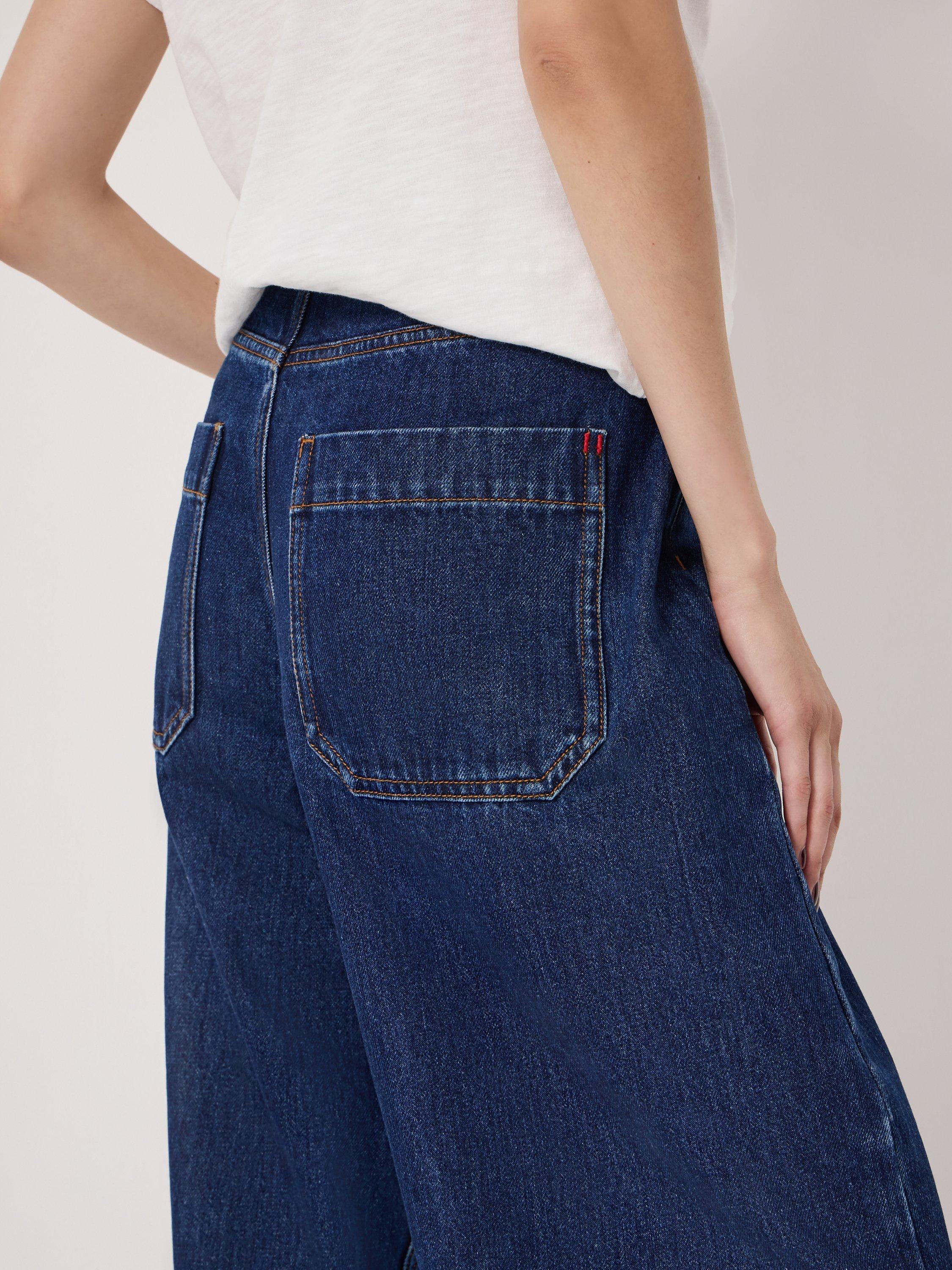 Product image 6 of 7, which shows HUSH Saskia Cotton Barrel Jeans, Blue Washed, 4R