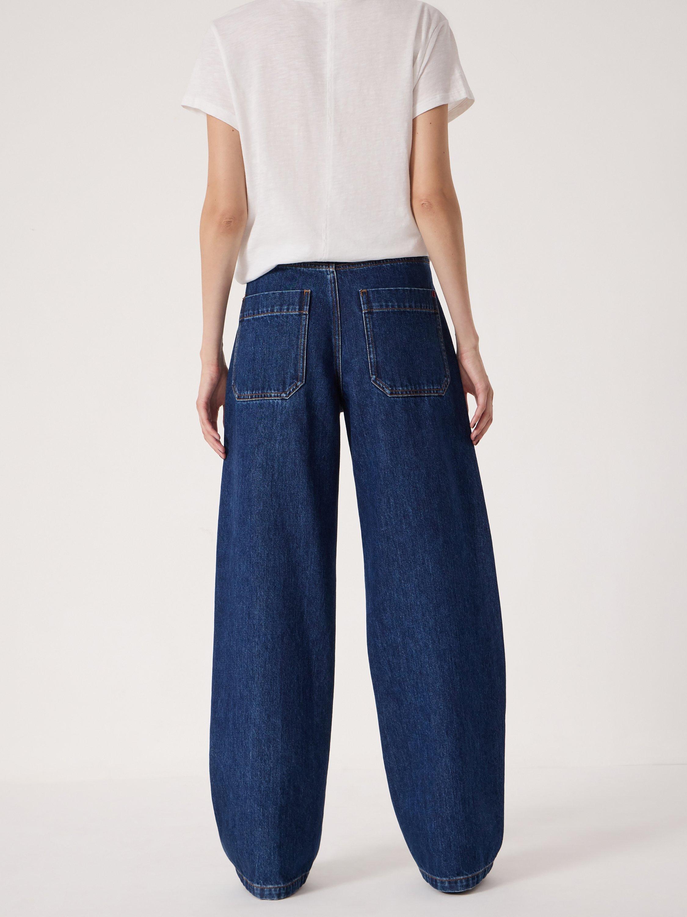 Product image 7 of 7, which shows HUSH Saskia Cotton Barrel Jeans, Blue Washed, 4R
