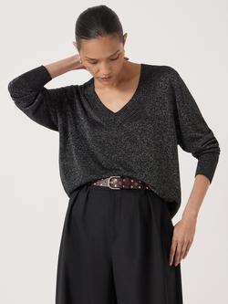 HUSH Gracey V-Neck Jumper - view 2, Silver