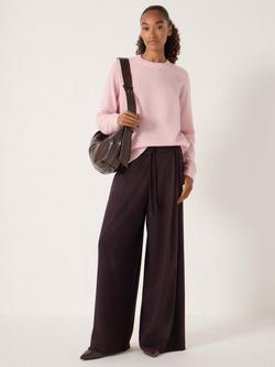 HUSH Jasmine Cashmere Blend Round Neck Jumper - view 2, Blush Pink