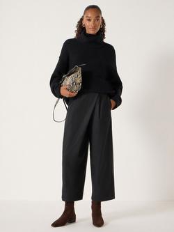 HUSH Meryll Wool Blend Roll Neck Jumper, Black