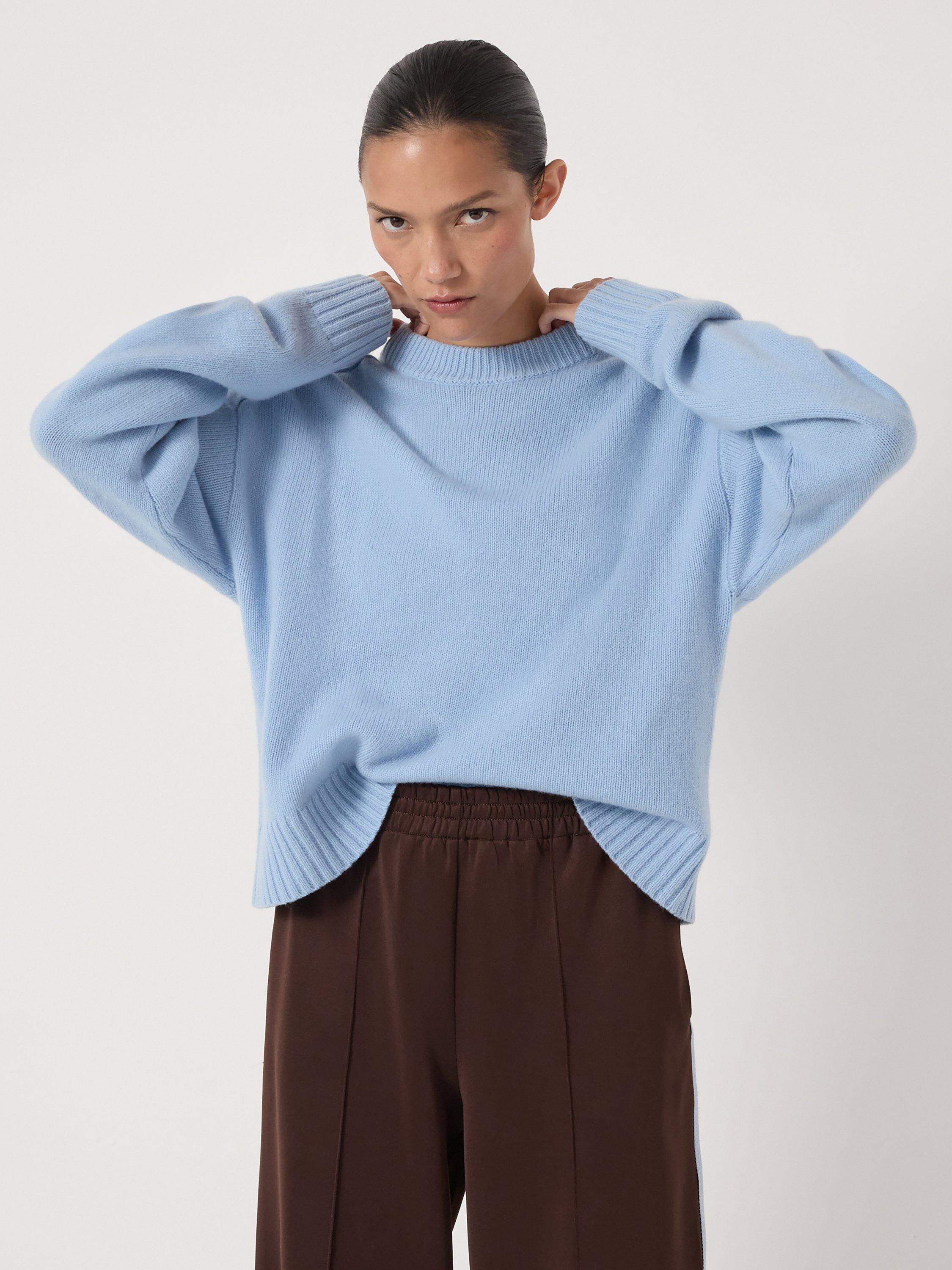 John Lewis Hush Pink Jumper HUSH Nina Pure Merino Wool Crop Jumper