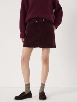 HUSH Corduroy Mini Skirt, Burgundy Purple, Burgundy Purple