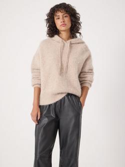 HUSH Hazel Relaxed Wool Blend Hoodie, Oatmeal Marl