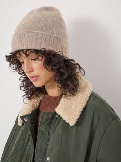 HUSH Cashmere Beanie Hat - view 2, Oatmeal Beige