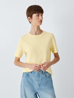 John Lewis Organic Cotton Short Sleeve Crew Neck T-Shirt, Yellow