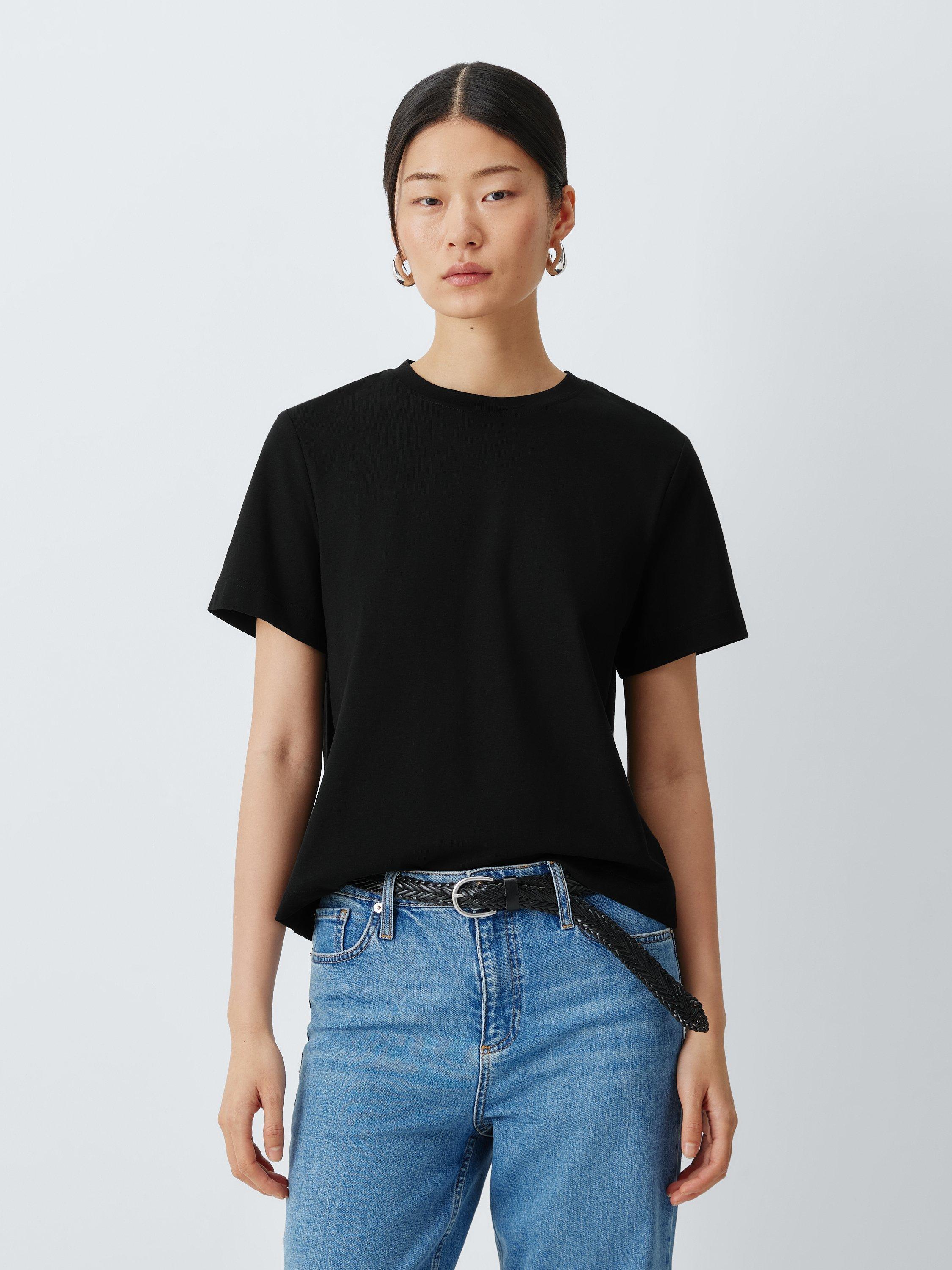 Product image 1 of 6, which shows John Lewis Icon Organic Cotton T-Shirt, Black, 6