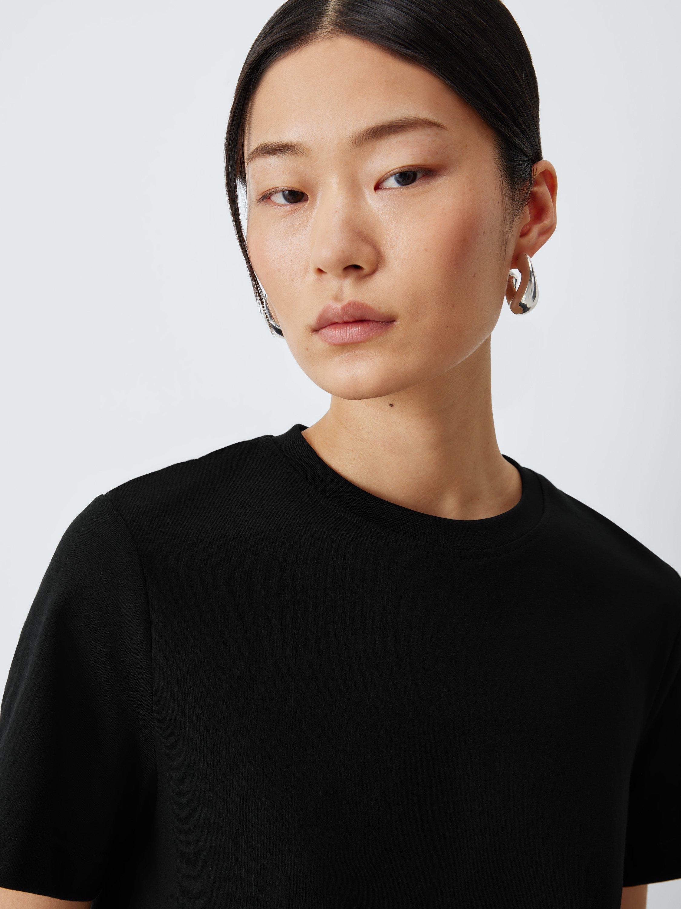 Product image 5 of 6, which shows John Lewis Icon Organic Cotton T-Shirt, Black, 6