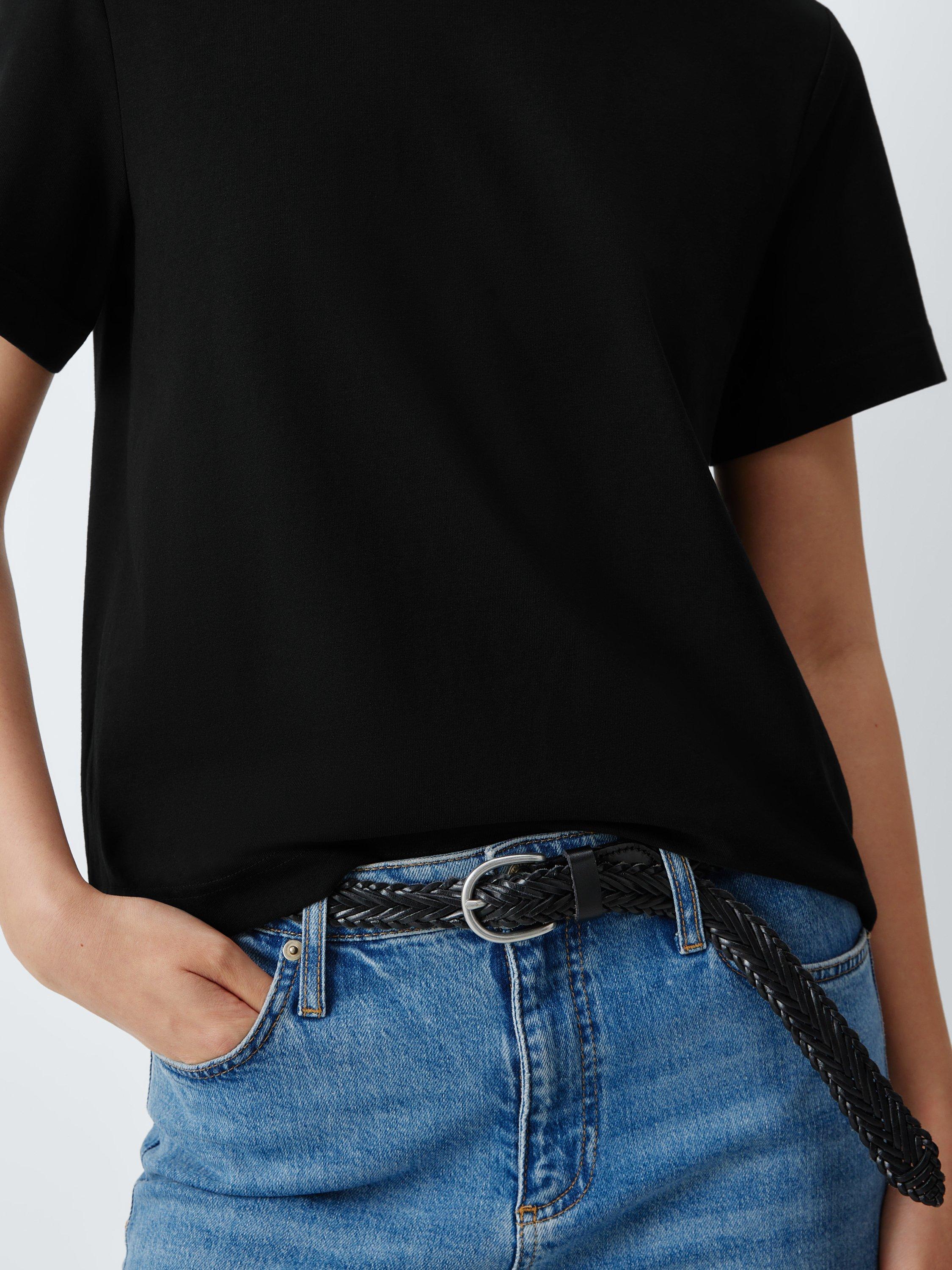 Product image 6 of 6, which shows John Lewis Icon Organic Cotton T-Shirt, Black, 6