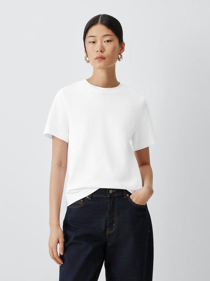 John Lewis Icon Organic Cotton T-Shirt, White