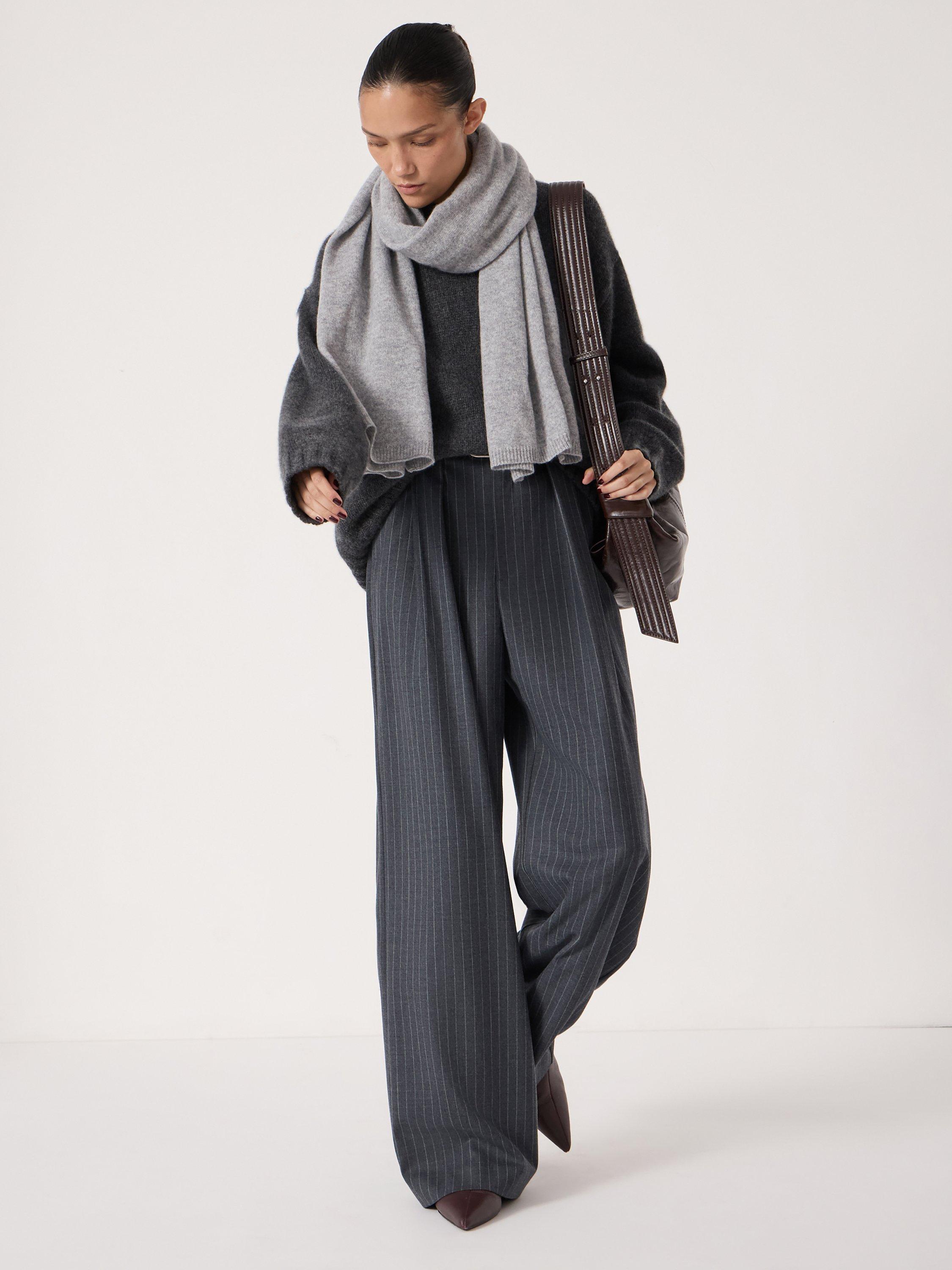 Product image 2 of 3, which shows HUSH Cashmere Scarf , Mid Grey Marl, One Size