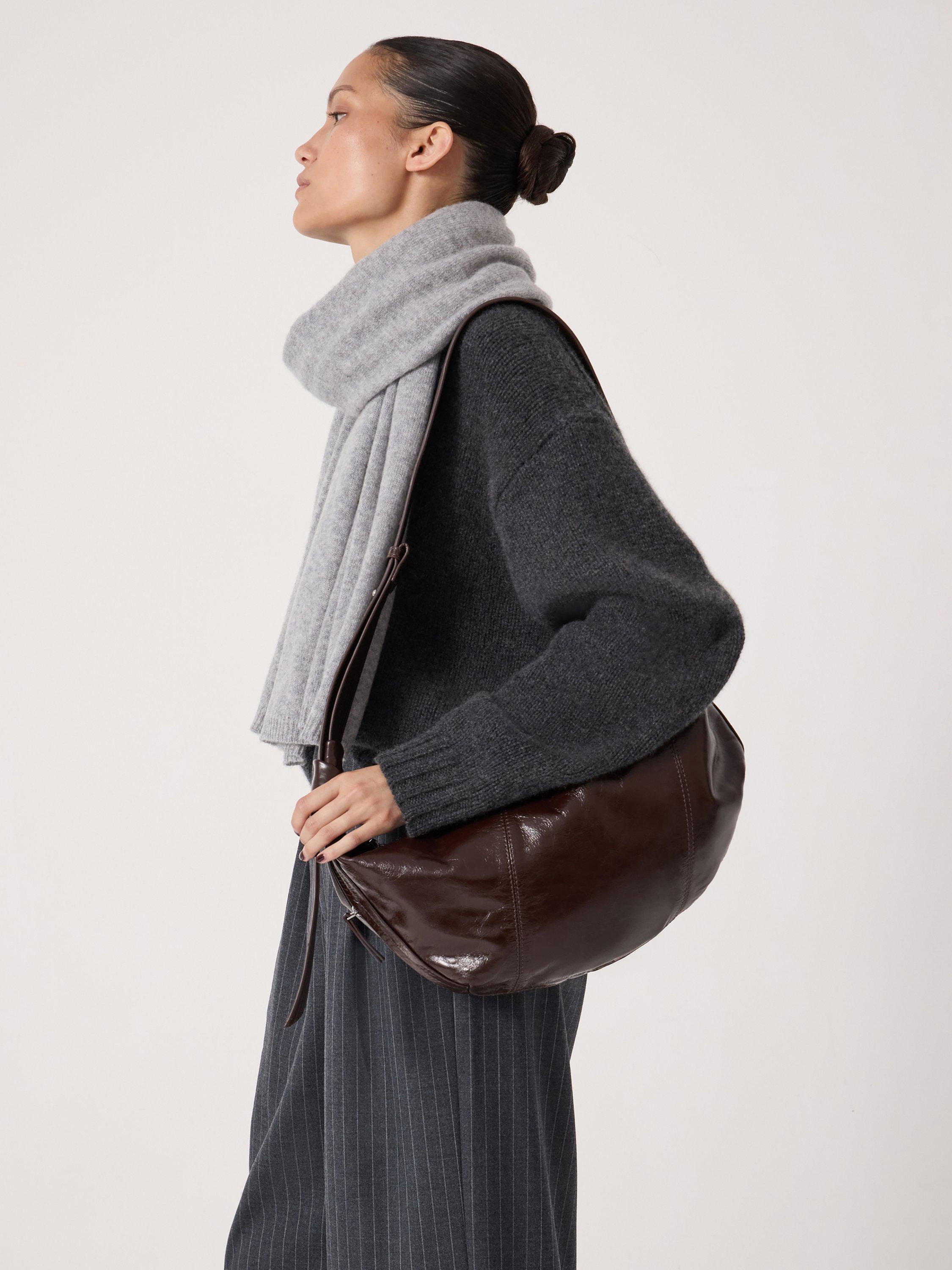 Product image 3 of 3, which shows HUSH Cashmere Scarf , Mid Grey Marl, One Size