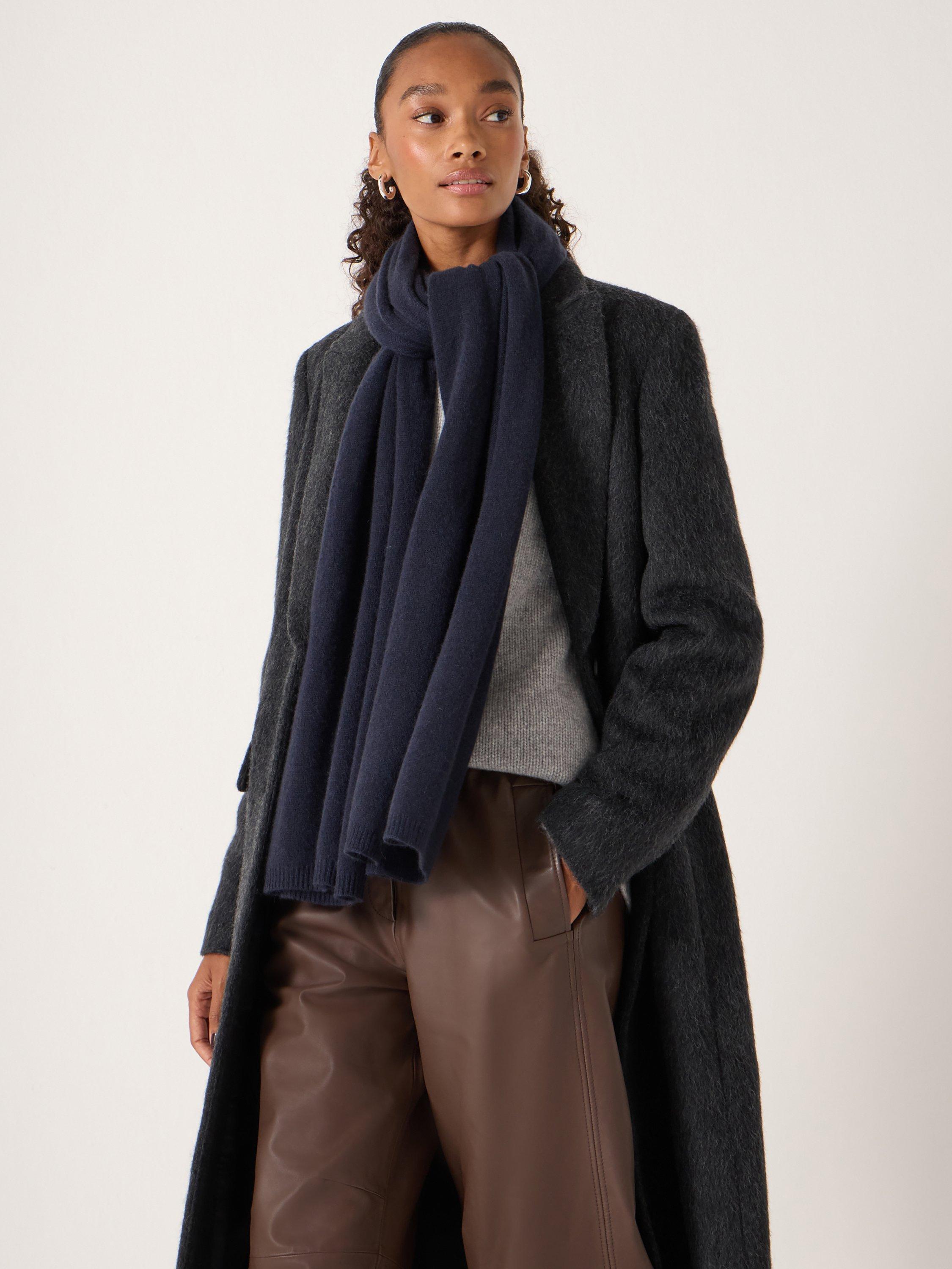 Product image 2 of 2, which shows HUSH Cashmere Scarf , Navy Blue, One Size