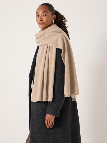 HUSH Cashmere Scarf - view 2, Oatmeal Beige