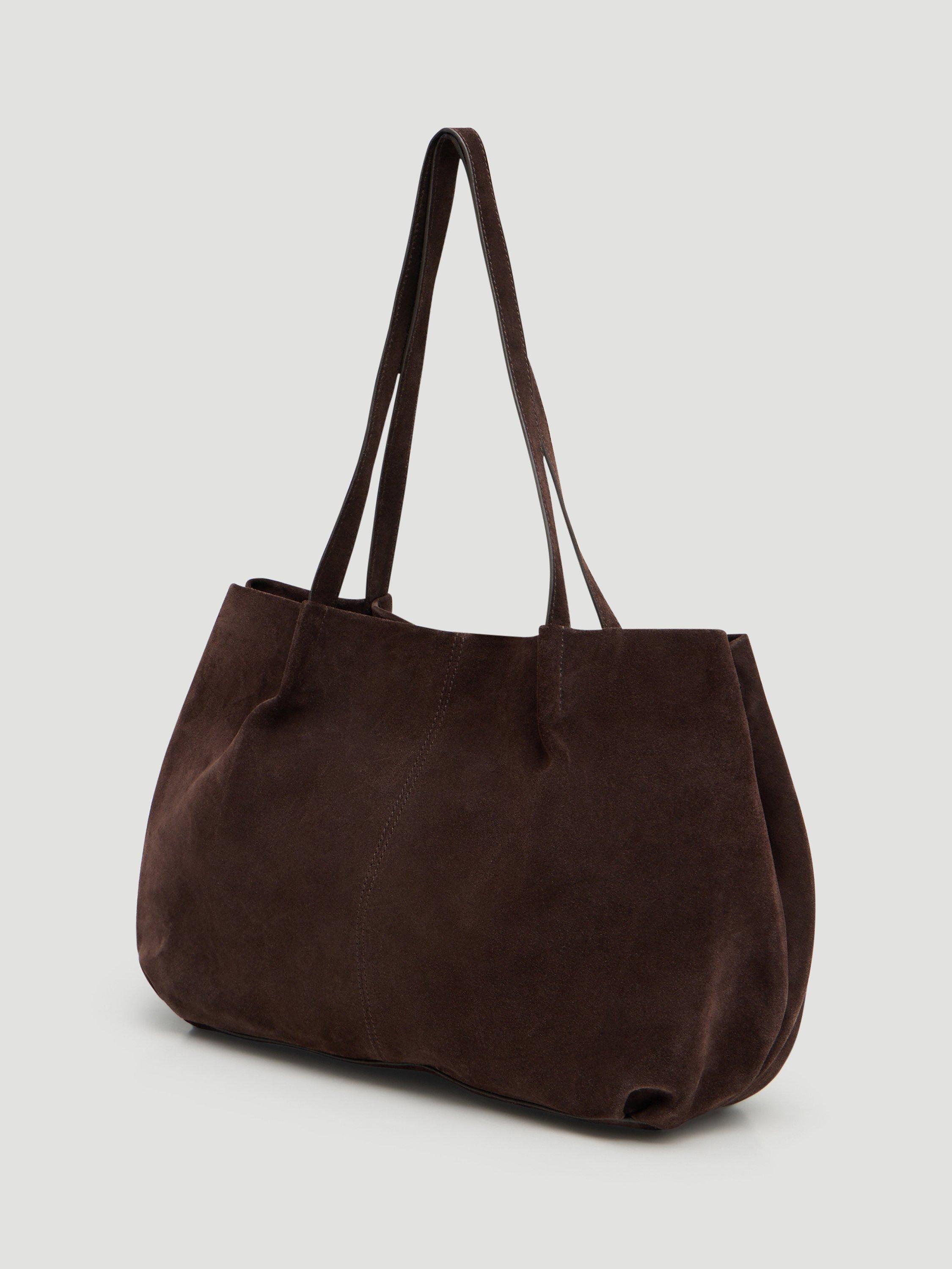 Product image 6 of 6, which shows HUSH Wing Suede Shoulder Bag, Dark Brown, One Size