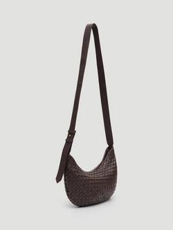 HUSH Weave Leather Crossbody Bag, Wine Red - view 2, Wine Red