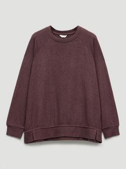 HUSH Elle Super Soft Raglan Sleeve Pyjama Top containing LENZING™ ECOVERO™ Viscose, Chocolate Melange