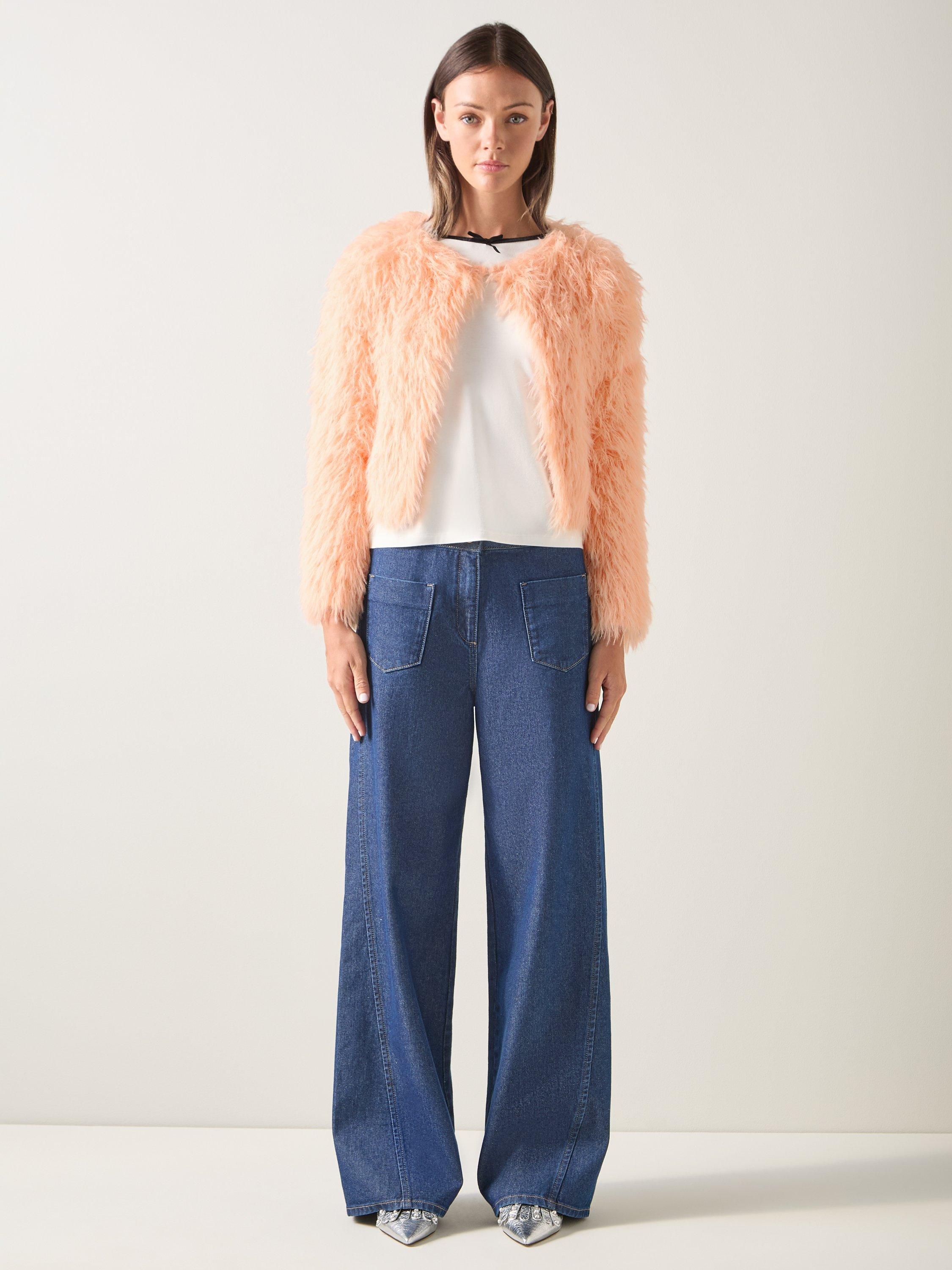 Product image 1 of 4, which shows LKB London Bow Cardigan, Orange, XS